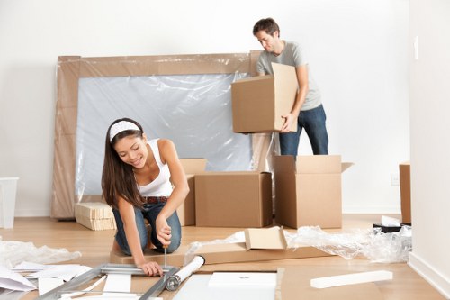 Specialist movers planning access for a grand piano removal in Shoreditch