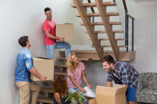 Commercial moving team planning an office relocation in Shoreditch