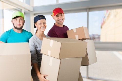 Removal team handling flat move logistics in Shoreditch