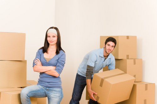 Careful handling of household items during a local East London move