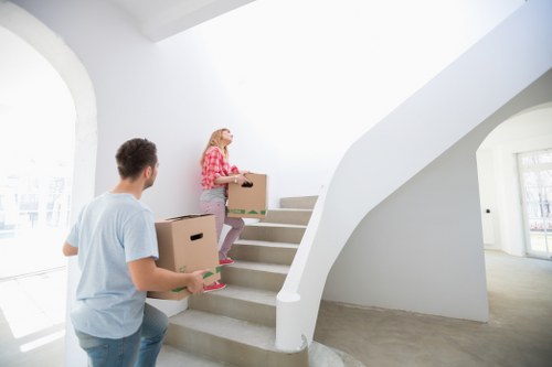 Variety of packing materials and cardboard boxes for local removals