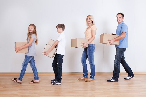 Packed student belongings ready for a Shoreditch move